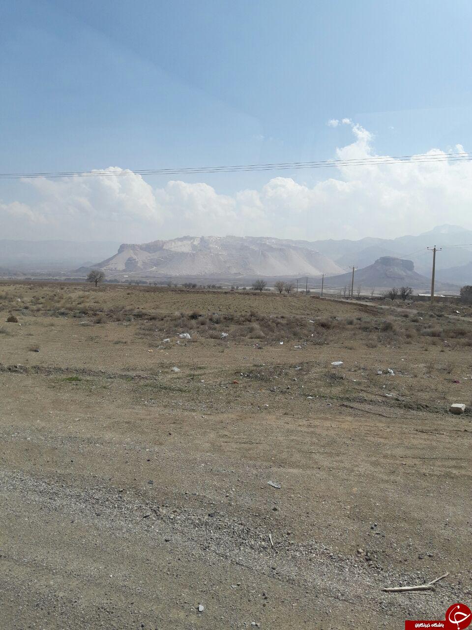 تخریب کوه در خمین + تصاویر