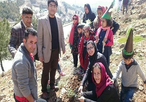 نهال کاری انجمن پیام آوران اردیبهشت کرمانشاه