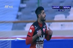 گل اول "پرسپولیس" به "استقلال خوزستان" + فیلم