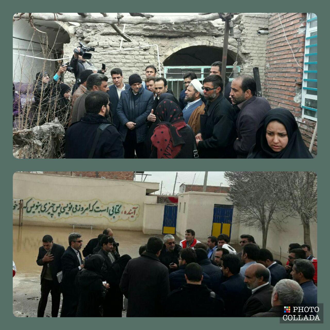 بازدید استاندار کرمان از مناطق سیل زده بردسیر