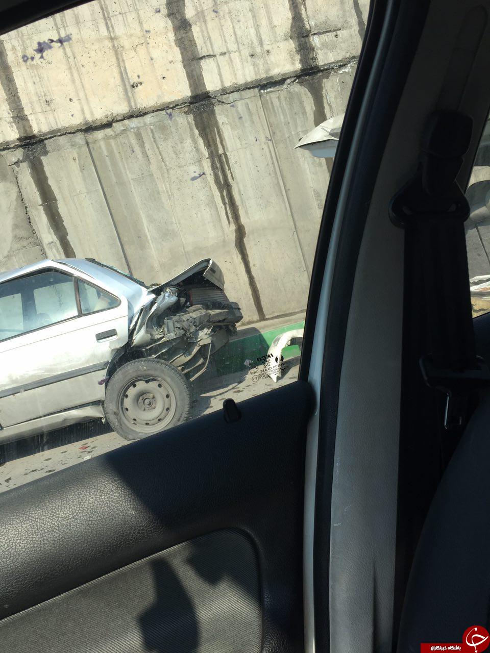 تصادف شدید در زیر گذر جمهوری + تصاویر