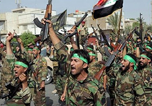 رجزخوانی یکی از نیروهای حشد شعبی که دست و پایش قطع شده است + فیلم