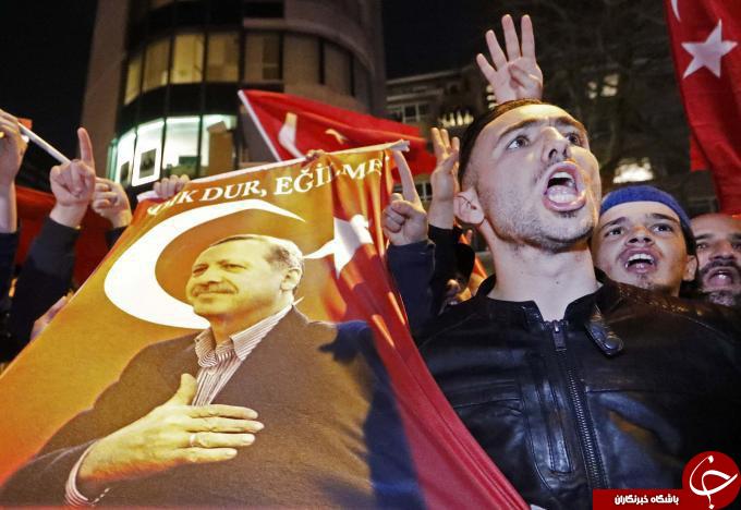 پلیس هلند تظاهرات حامیان اردوغان را سرکوب کرد + تصاویر