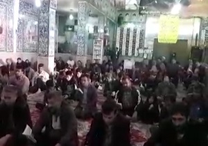 فرازی از دعای ندبه در گلدشت + فیلم