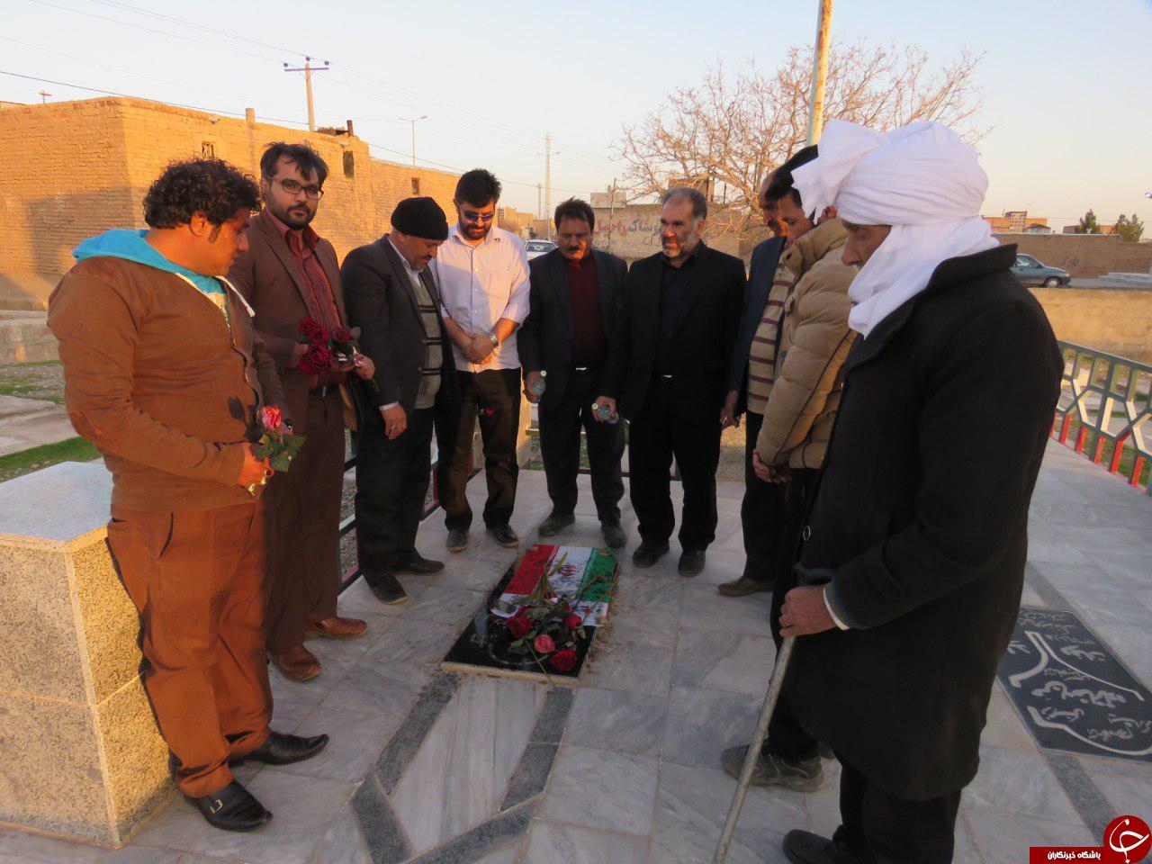 مراسم غبارروبی مزارشهدای شهرستان خواف + تصاویر