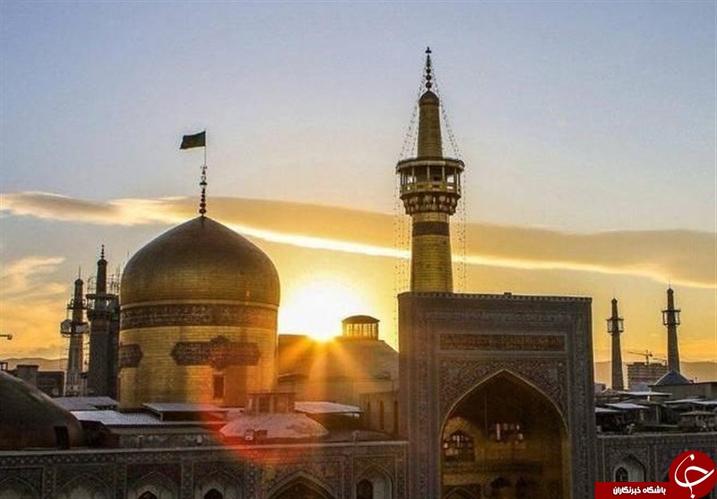 لحظه زیبا و دیدنی از طلوع خورشید در حرم رضوی+تصویر