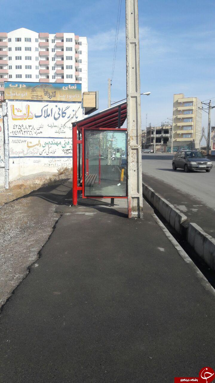 ایستگاه اتوبوسی که پیاده&zwnj;رو را از پیاده&zwnj;ها گرفت + تصاویر