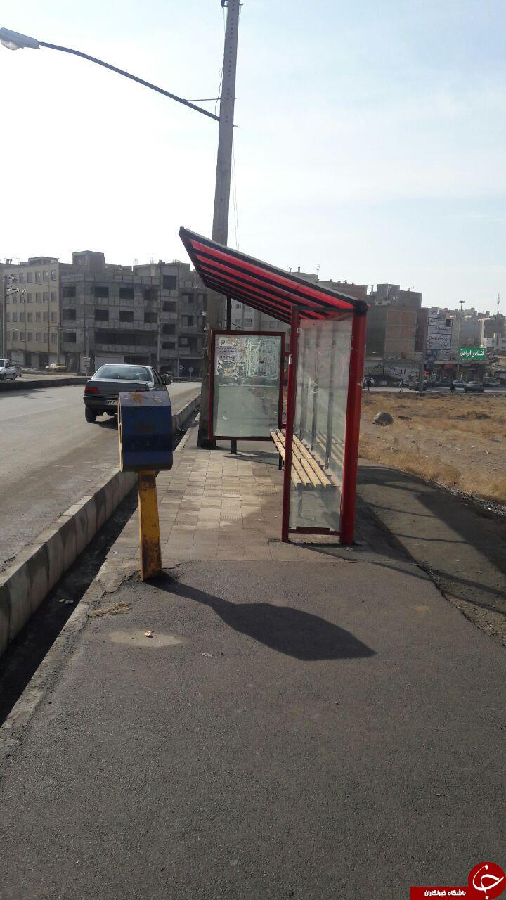ایستگاه اتوبوسی که پیاده&zwnj;رو را از پیاده&zwnj;ها گرفت + تصاویر