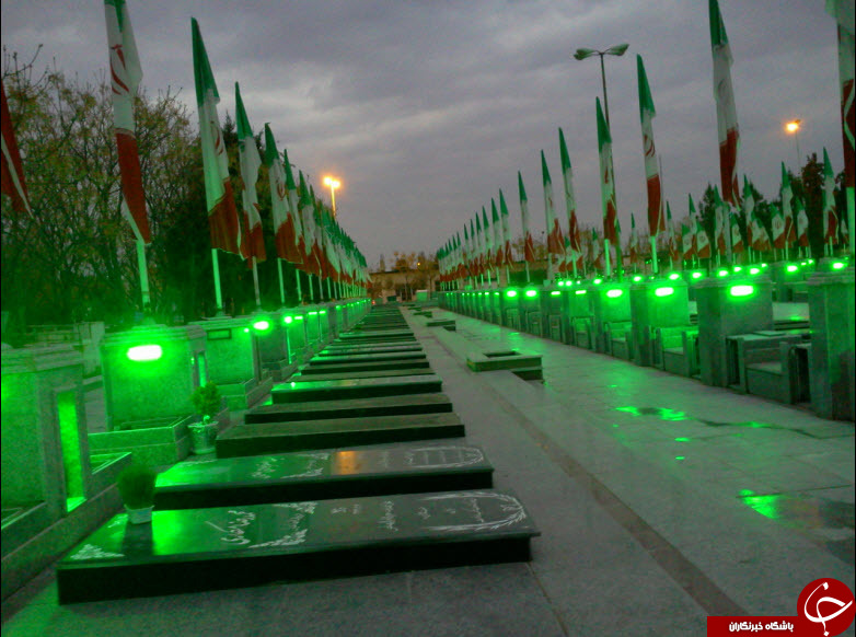 نمایی از گلزار شهدای کاشان + فیلم و تصاویر