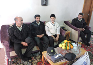 دیدار با خانواده شهید جوادی مجلج در شهرستان کلاردشت