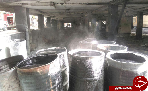 حریق پارکینگ کوی کوثر اراک را فرا گرفت/ یک مصدوم به دنبال آتش سوزی+تصاویر