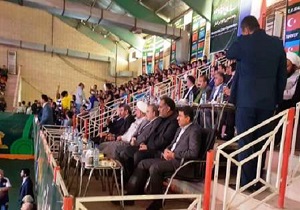 حضور وزیر ورزش در محل برگزاری مسابقات کشتی جام جهانی کشتی فرنگی