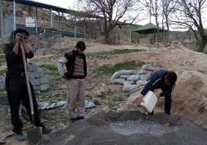 اردوی جهادی دانشجویان بسیجی در روستای لندی
