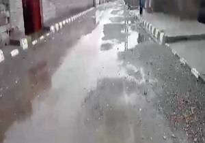 آبگرفتگی معابر روستای سردنگ کمیز + فیلم
