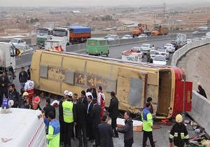 واژگونی ، علت بیشترین حادثه ترافیکی در جاده های استان