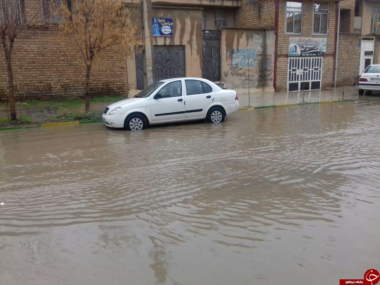 آبگرفتگی در خیابان&zwnj;های اسلام&zwnj;آباد غرب + تصاویر