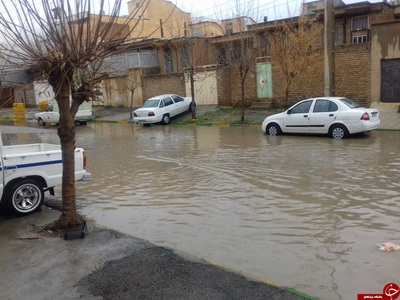 آبگرفتگی در خیابان&zwnj;های اسلام&zwnj;آباد غرب + تصاویر