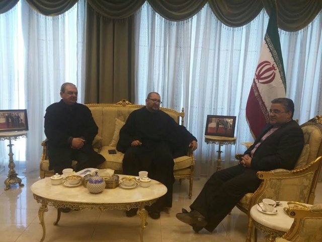 دیدار سفیر ایران در امان با رئیس کلیسای &laquo;مرج الحمام&raquo;