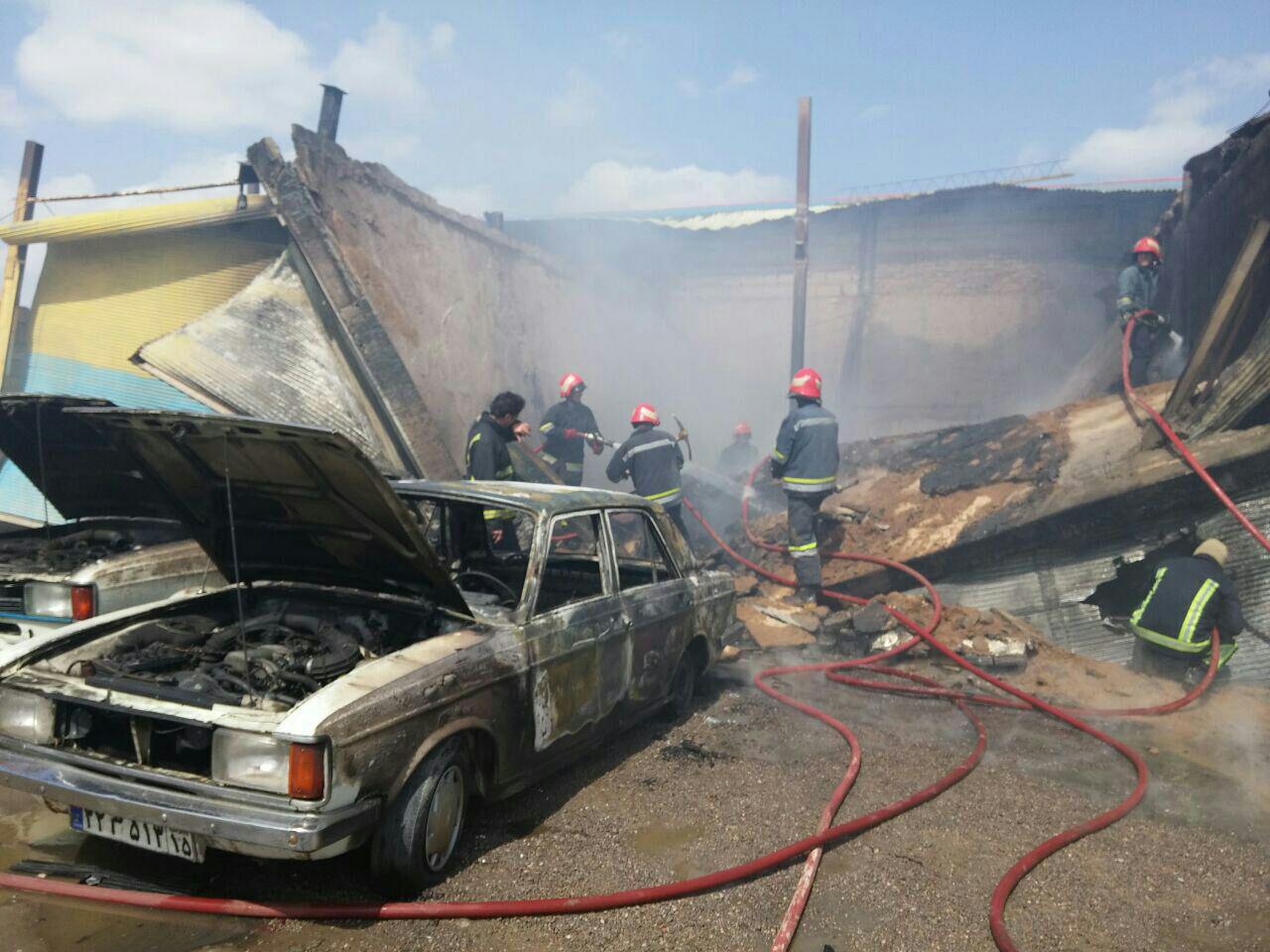 4 مصدوم در انفجار کپسول گاز در مغازه پیک نیک پرکنی در تبریز
