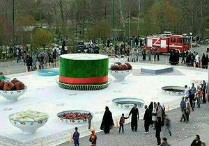 بزرگترین سفره هفت سین جهان در استان کرمانشاه