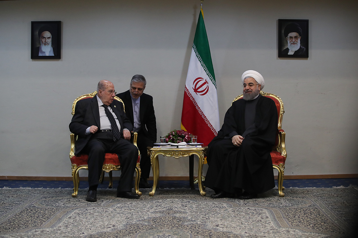 دیدار رییس مجلس شورای ملی فلسطین با رئیس جمهور