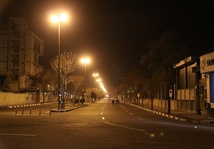 بهره برداری از یک پروژه روشنائی معابر در دامغان