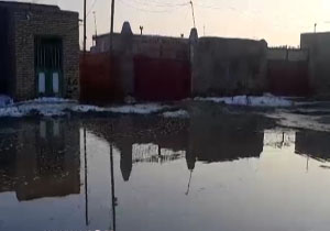 آبگرفتگی معابر روستای «کنگرلو» + فیلم