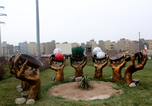 آغاز اجرای المان های نوروزی در بیرجند