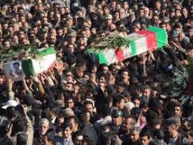 تشییع پیکرمطهر ۲ شهید گمنام دوران دفاع مقدس دراستان زنجان