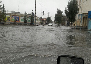 آبگرفتگی گسترده معابر زاهدان + فیلم