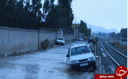 بارش باران منجر به آب گرفتگی معابر در زاهدان شد + تصاویر