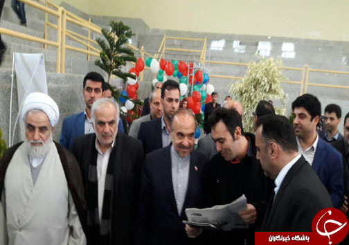 بهره برداری سالن ورزشی با حضور وزیر ورزش و جوانان + تصاویر