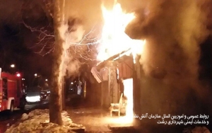 آتش بی احتیاطی در کارگاه مبل سازی رشت