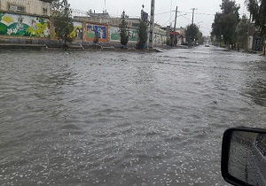 قایق سواری در خیابان های زاهدان! + فیلم