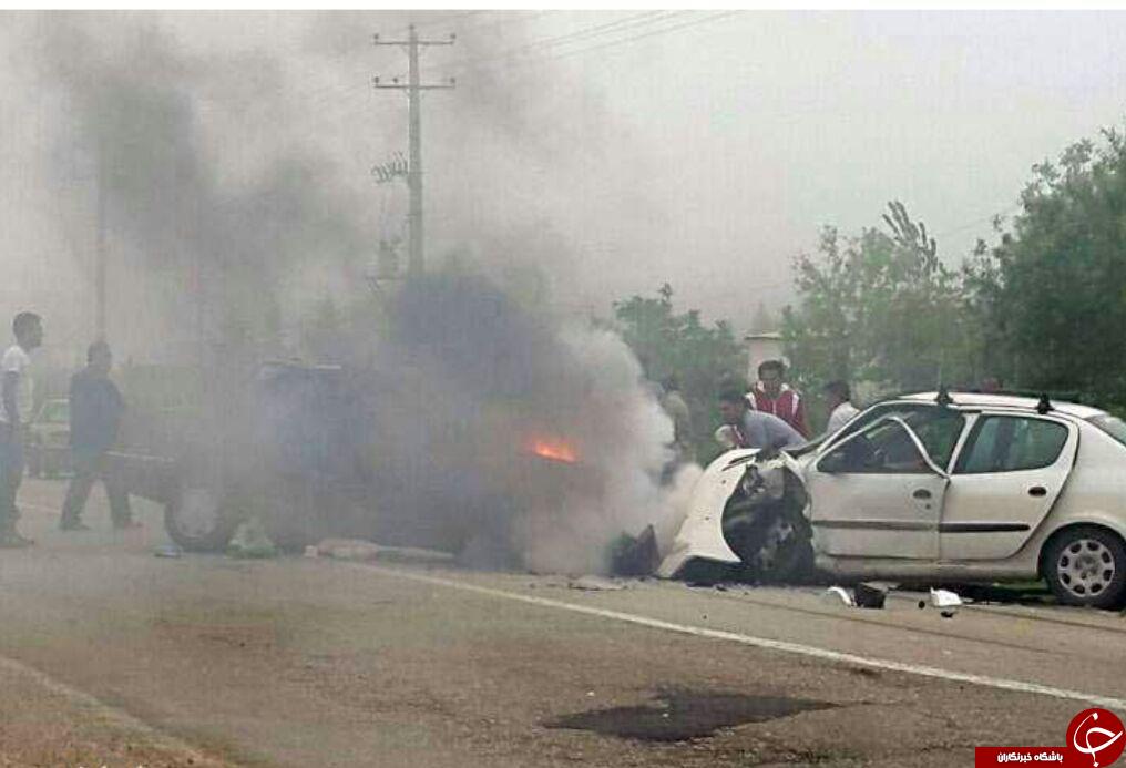 تصادف مرگبار در جاده کیاسر  + تصاویر