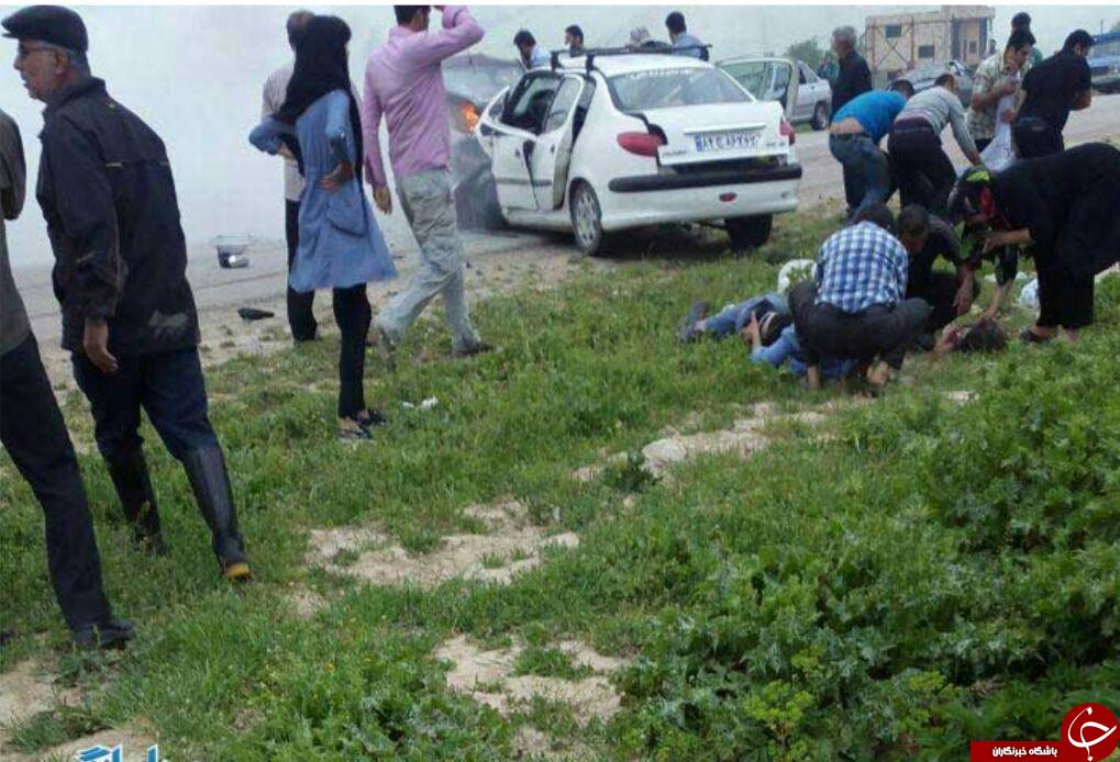 تصادف مرگبار در جاده کیاسر  + تصاویر