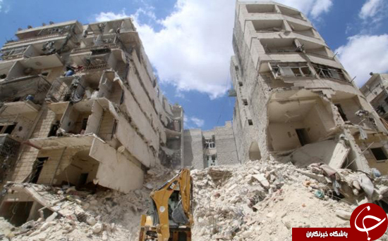 نابودی بیمارستان القدس حلب+ تصاویر