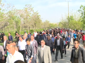 برگزاری همایش پیاده روی خانوادگی درخمین