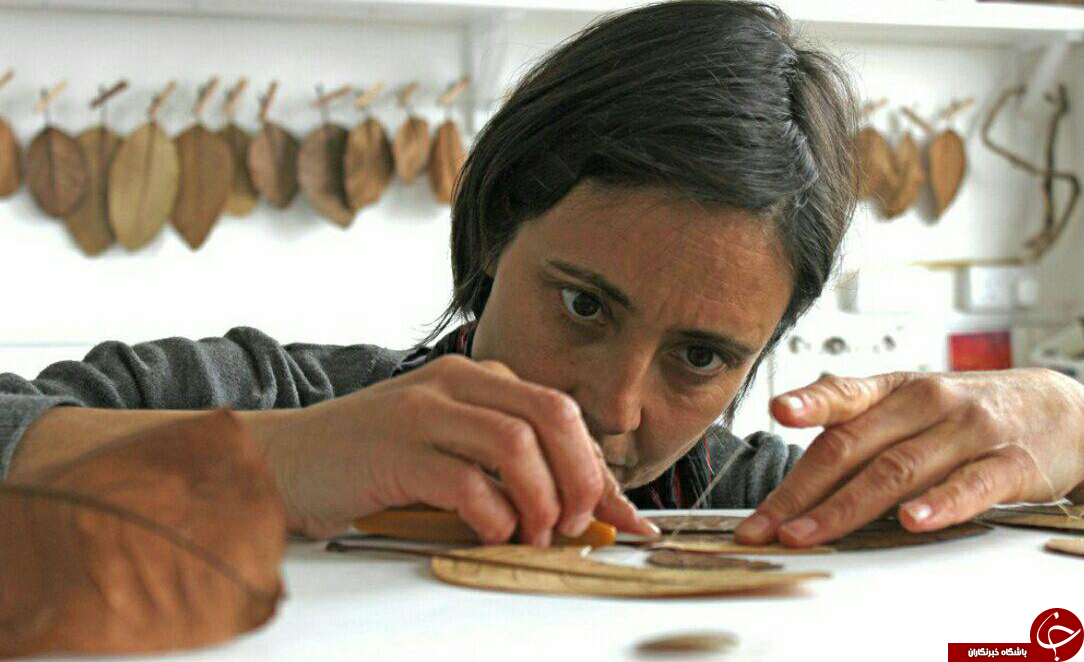 کاردستی های حیرت انگیز ودیدنی از  برگ درختان+تصاویر