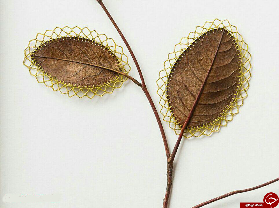 کاردستی های حیرت انگیز ودیدنی از  برگ درختان+تصاویر
