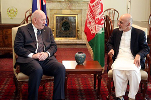 دیدار رهبران اشرف‌غنی با گورنر جنرال استرالیا و تعهد به کمک و انکشاف اقتصادی در افغانستان