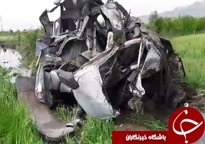 شهروندخبرنگار:تصادف سخت پژو 405 و تریلر + فیلم