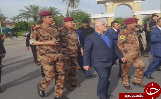 بازدید العبادی از صحن ویران پارلمان عراق + عکس