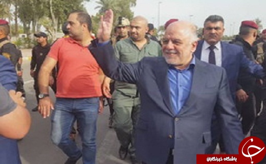 بازدید العبادی از صحن ویران پارلمان عراق + عکس