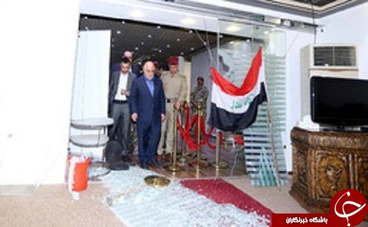 بازدید العبادی از صحن ویران پارلمان عراق + عکس
