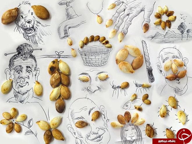 خوراکی هایی که به نقاشی ها جان می بخشند+تصاویر