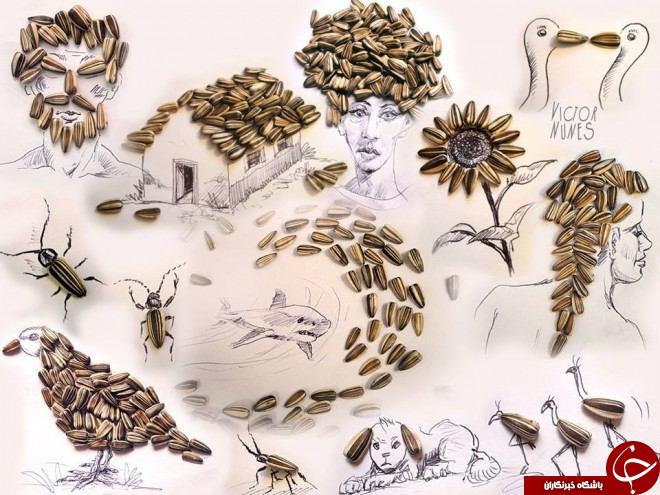 خوراکی هایی که به نقاشی ها جان می بخشند+تصاویر