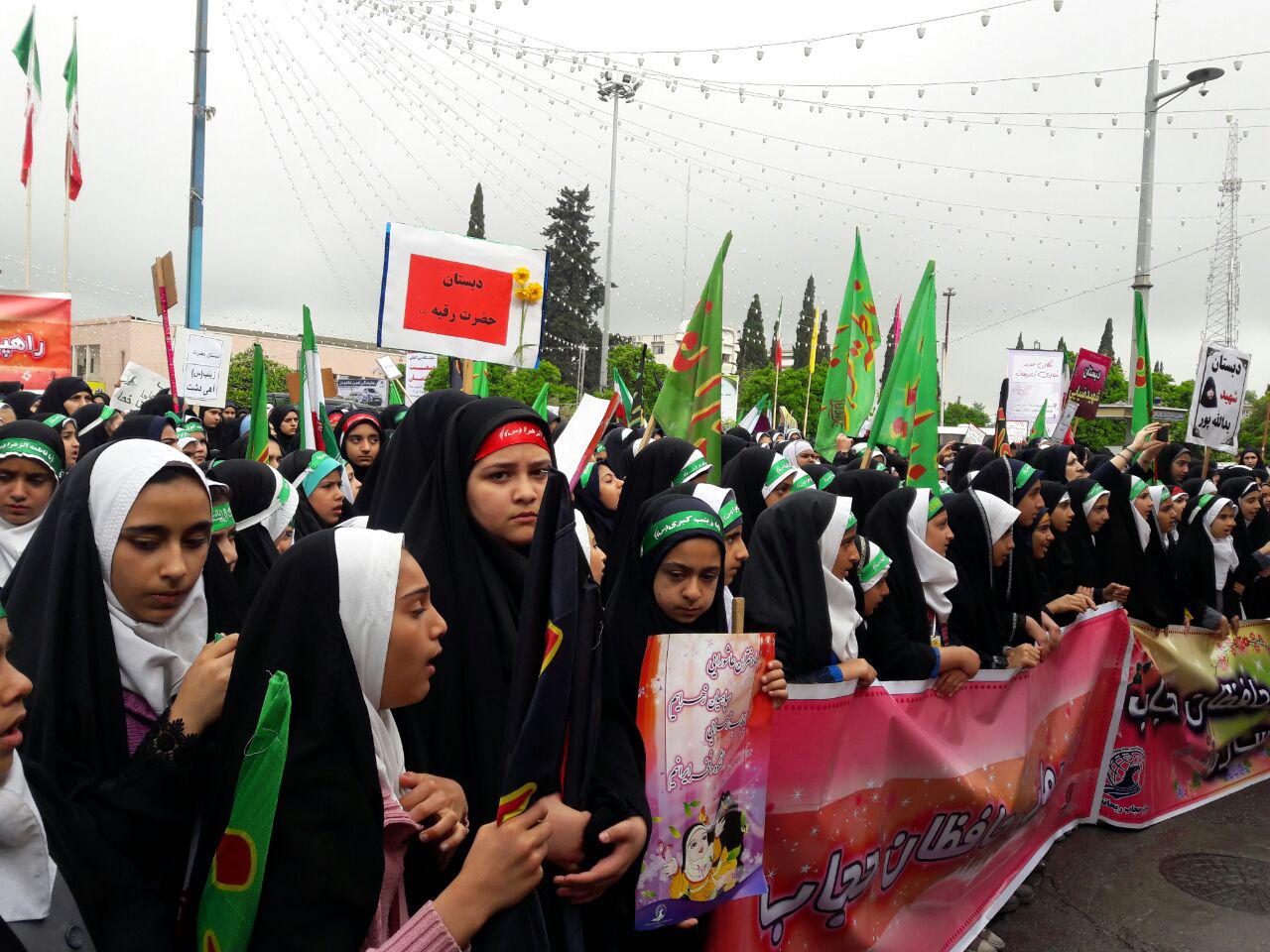 راهپیمایی حجاب در ساری + تصاویر