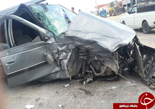 یک مجروح در حادثه رانندگی + تصاویر