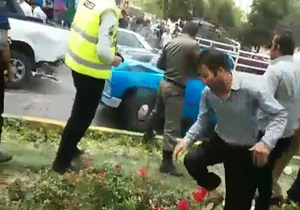 شهروندخبرنگار: شلیک پیاپی پلیس به نیسان گوجه و خیار! + فیلم